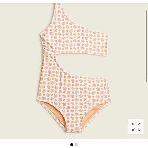 J.Crew/Crewcuts Girls Printed Cut Out Bathing Suit